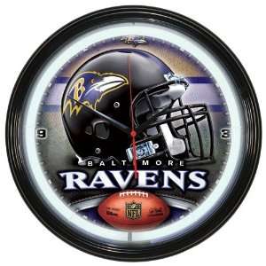  NFL Baltimore Ravens Neon Clock