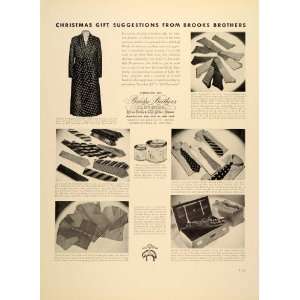 1939 Ad Brooks Brothers Clothing Mens Christmas Gifts   Original Print 