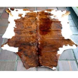  Brown and White Cowhide Rug   Area Rug NEW: Home & Kitchen
