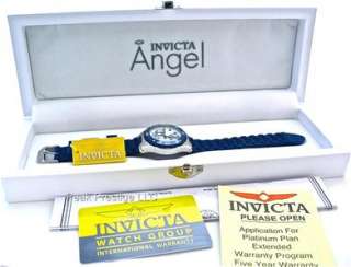 NEW INVICTA BLUE ANGEL JELLYFISH SILICON BAND $395 0703 NICE WOODEN 
