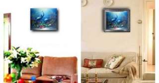 Animal Oil Painting Tropical Fish Dolphin Underwater  
