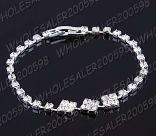 12strands 12styles Rhinestone Crystal Clear Bracelets  