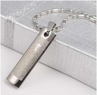 Silver Color Cross Iron Stick Fashion Necklace Z183  