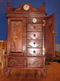 Antique Style Cigar Humidor, Brandy Liquor Cabinet 500A  