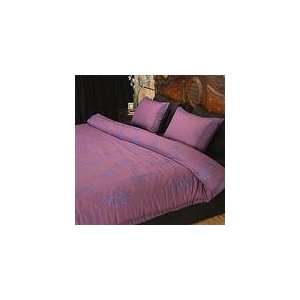Cotton Blockprint Discount Duvet Cover Set   Light Purple:  