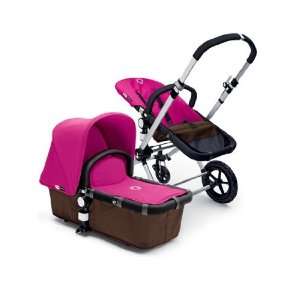 Bugaboo Cameleon Stroller in Dark Brown Base Pink