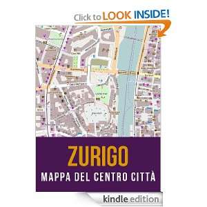 Zurigo, Svizzera mappa del centro città (Italian Edition) [Kindle 