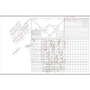 Suzyn Waldman Handwritten/Signed Scorecard Angels at Yankees 8 01 2008