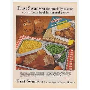  1962 Swanson TV Brand Beef Dinner Print Ad (13528)
