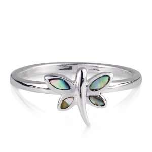  Petite Abalone Dragonfly Ring: Jewelry