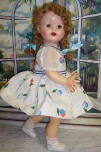 22 IDEAL 50s SAUCY WALKER DOLL in ALL ORIGINAL OUTFIT & SHOES FLIRTY 