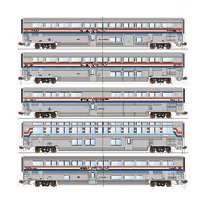   Kato N Superliner Passenger Set, Amtrak/Phase III #2(4) Toys & Games