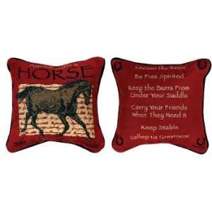  Advice from a Horse Tapestry Pillow: Home & Kitchen