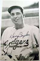 HARRY TAYLOR Brooklyn Dodgers SIGNED 3x5 Mag Clipping  