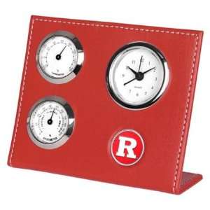  Rutgers Scarlet Knights NCAA Weather Station Desk Clock 