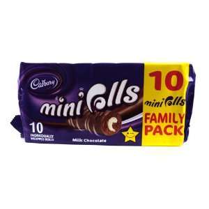 Cadburys Chocolate Mini Rolls 10 Pack 280g:  Grocery 