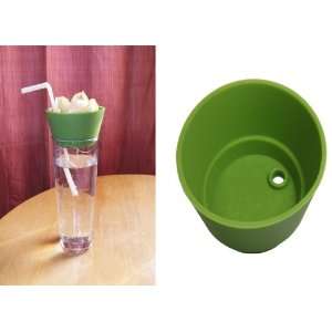  SILICONE CUP LID SNACK DISH   SET OF 2: Kitchen & Dining