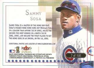 FLEER VAULT PROOF 2000 Skybox E Ticket Sammy Sosa Chicago Cubs  