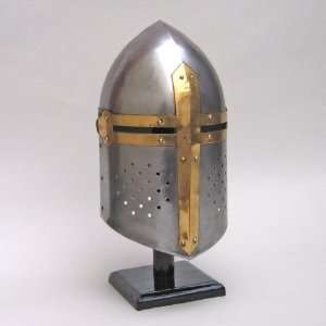  Handcrafted Sugarloaf style Crusader Helmet in Steel w 