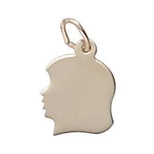    Rembrandt Charms Girls Head Charm, 10K Yellow Gold Jewelry