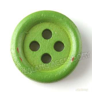 120pcs 111397 Wholesale Assorted Colors Round Wooden Buttons 2mm Free 