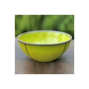  NOVICA Ceramic centerpiece, Half a Lime