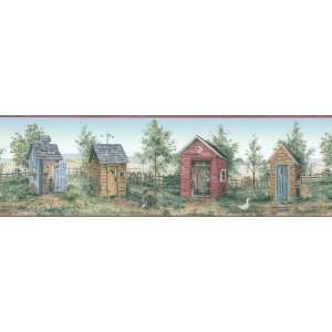   Home Backyard Country Scenic Wall Border, 6.875 Inch by 180 Inch Home