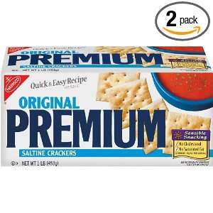 Nabisco Premium Saltine Crackers, 16 Ounce Boxes (Pack of 2)