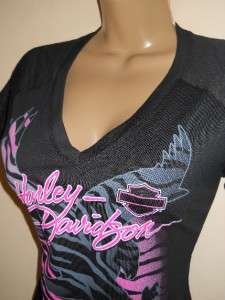   DAVIDSON Zebra Purple Print Burnout Tee Shirt Top S M NEW  