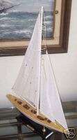 Endeavour J Class Sailboat Model of Pond Yacht Mantel !  