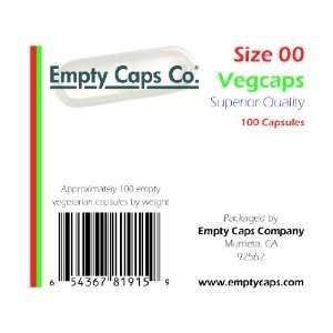  Size 00 Empty Vegetarian Capsules   100 Count Health 