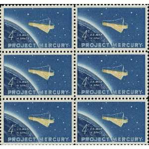   JOHN GLENN ~ #1193 Block of 6 x 4¢ US Postage Stamps 