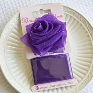  Clip On Rose Bow and Ribbon   Purple Arts, Crafts 