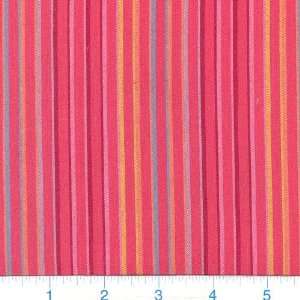  44 Wide Yarn Dyed Stretch Shirting Stripes Melon Multi 