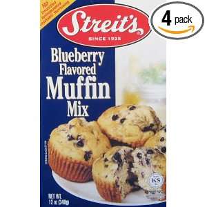 Streits Muffin Mix, Blueberry, 12 Ounce (Pack of 4):  