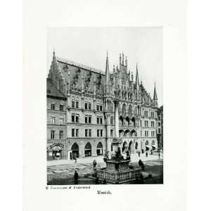  1924 Print Munich Germany Bavaria Capital City Europe 