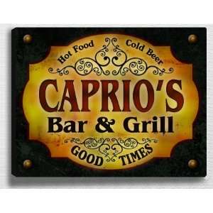  Caprios Bar & Grill 14 x 11 Collectible Stretched 
