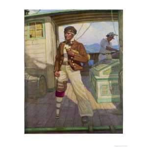  Captain Ahab Holding His Telescope on the Quarter Deck 