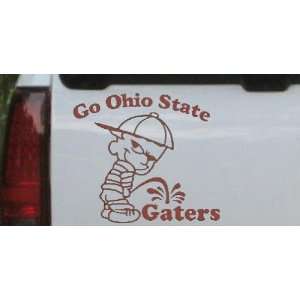 Brown 22in X 24.9in    Go Ohio Pee On Gaters Car Window Wall Laptop 