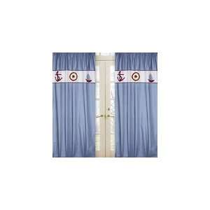  Come Sail Away Window Treatment Panels   Set of 2: Baby