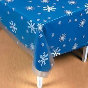  Clear Snowflake Table Cover   Tableware & Table Covers 