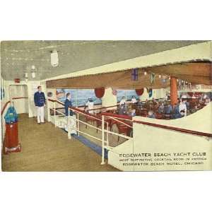 1930s Vintage Postcard Edgewater Beach Yacht Club Edgewater Beach 