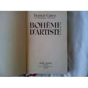  boheme dartiste: carco francis: Books