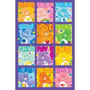 CARE BEARS GRID CHART OF BEARS POSTER 24X 36 #8513:  Home 
