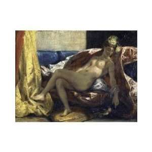    Eugene Delacroix   Woman Caressing A Parrot Giclee