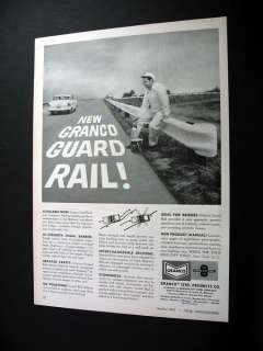 Granco Steel Guard Rail road highway bridge print Ad  