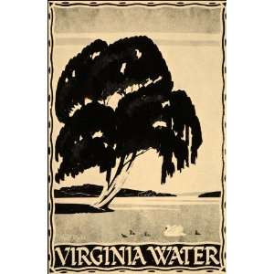  1933 Noel Rooke Virginia Water Underground Poster Print 