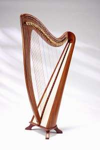 EMS NEW Round Back Celtic 34 String Harp, Semitones  