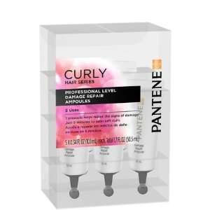 Pantene Curly Hair Professional Level Damage Repair Ampoules, 1.7 oz 