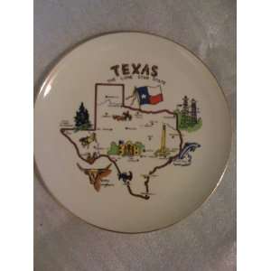  Collectible Plate   Texas   The Lone Star State: Home & Kitchen